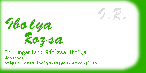 ibolya rozsa business card