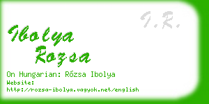 ibolya rozsa business card